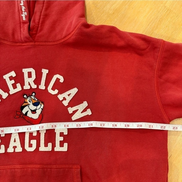 American Eagle x Kelloggs Tony the Tiger‎ Red Pullover Hoodie Men's XXS - Picture 8 of 10
